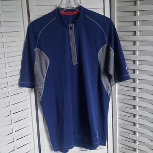 Specialized blue and gray mens cycling short sleeves jersey suze L